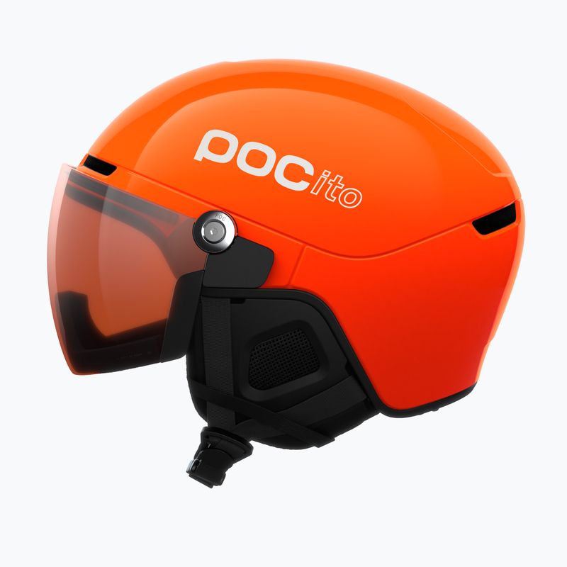 Kask narciarski dziecięcy POC POCito Obex Visor S2 Jr fluo orange/clarity pocito/partly sunny/lt orange 2