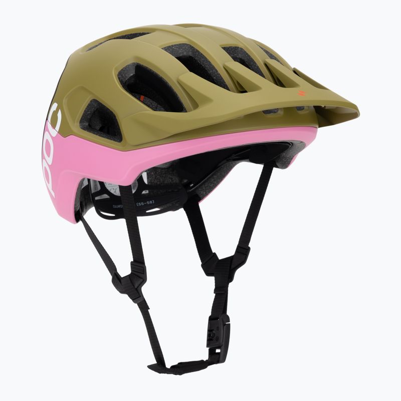 Kask rowerowy POC Cularis olivine green matt/thulite pink matt
