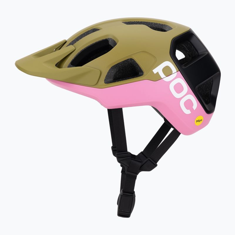 Kask rowerowy POC Cularis olivine green matt/thulite pink matt 3
