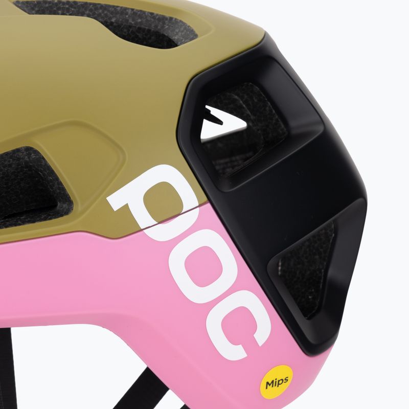 Kask rowerowy POC Cularis olivine green matt/thulite pink matt 7