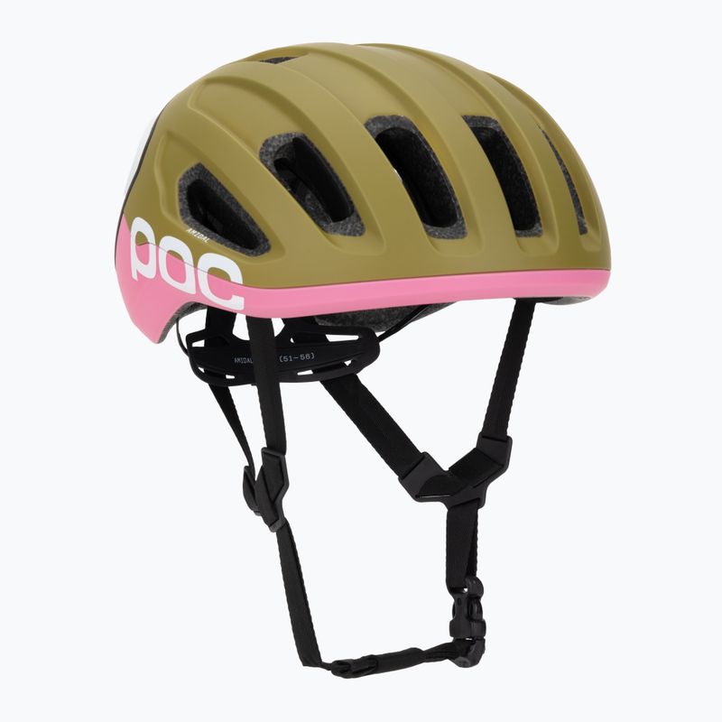 Kask rowerowy POC Amidal olivine green matt/thulite pink matt