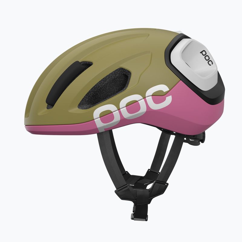 Kask rowerowy POC Amidal olivine green matt/thulite pink matt 2