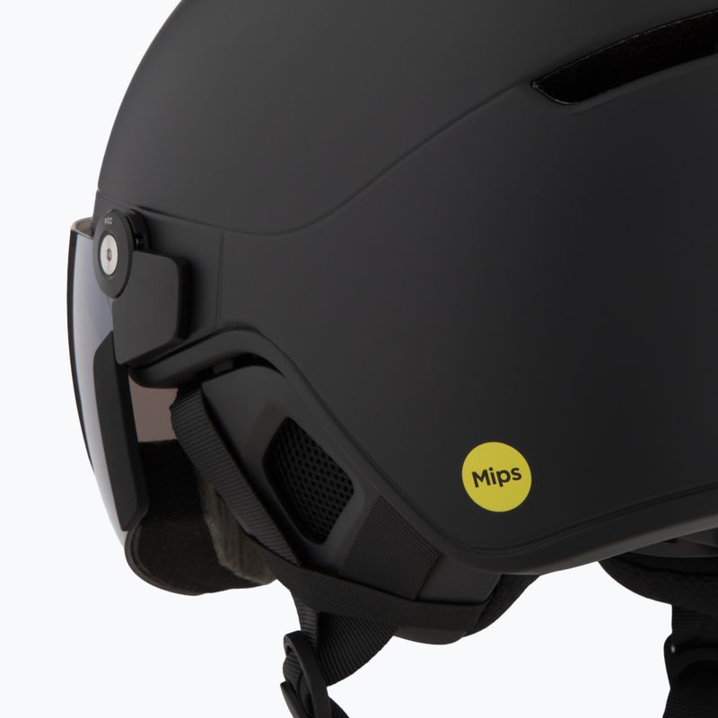 Kask narciarski POC Obex Visor uranium black matt/clarity u/partly sunny/silver 7
