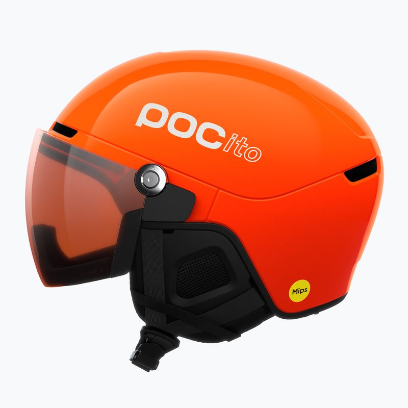Kask narciarski dziecięcy POC POCito Obex Visor S2 Jr fluorescent orange 2