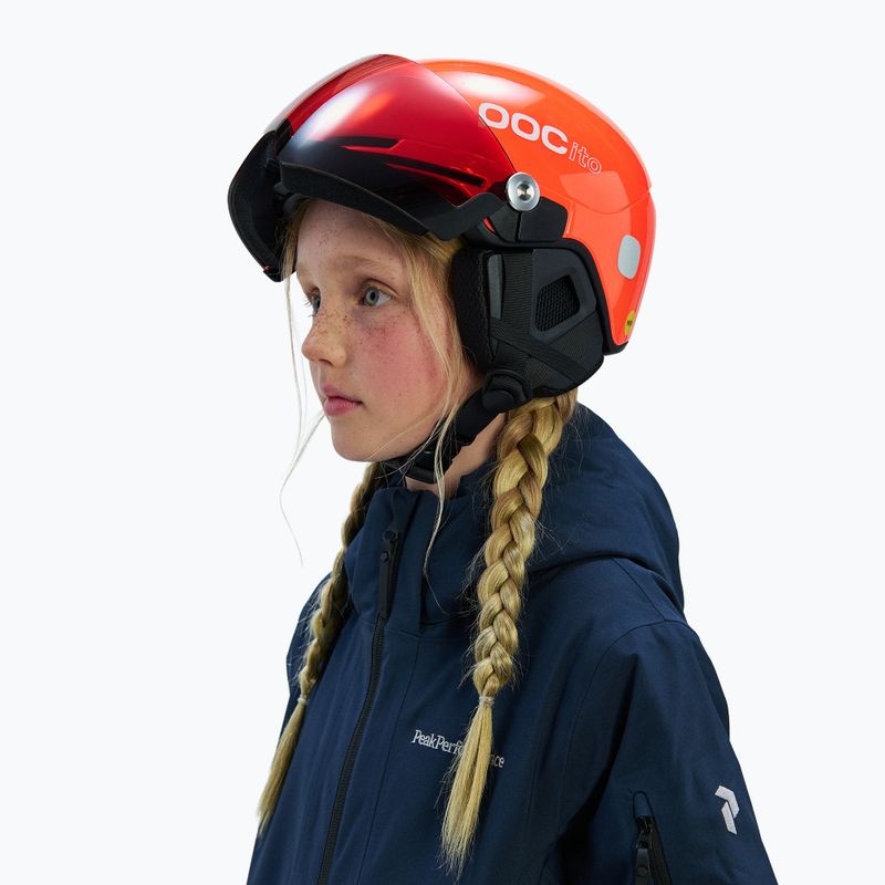 Kask narciarski dziecięcy POC POCito Obex Visor S2 Jr fluorescent orange 7