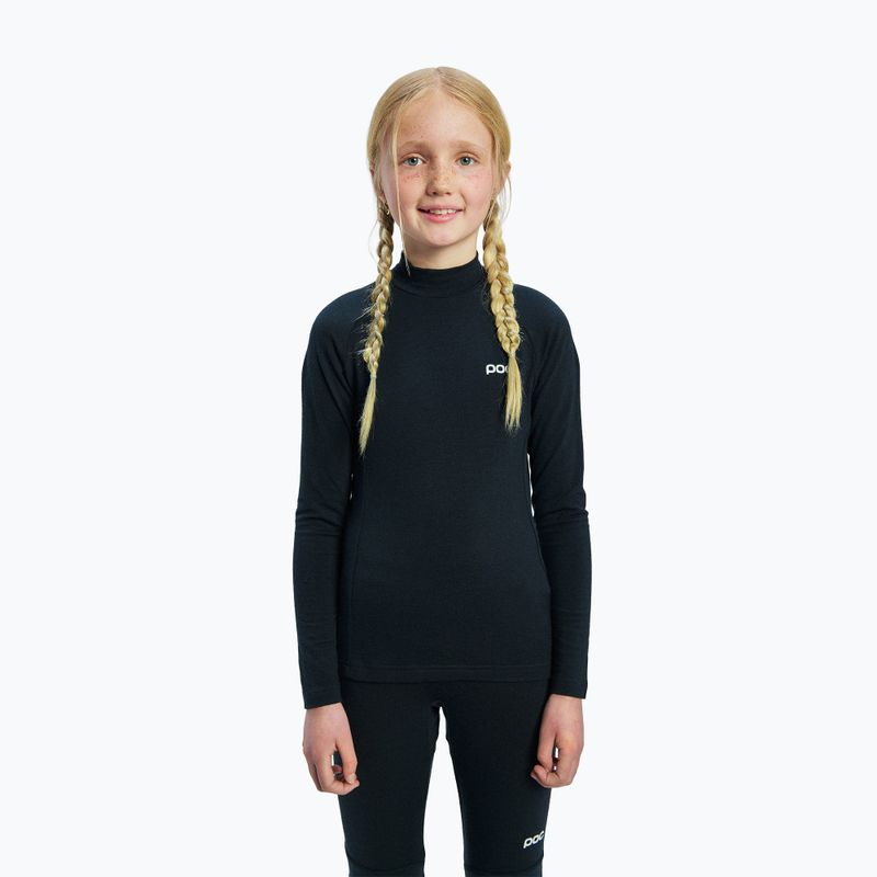 Bluza termoaktywna dziecięca POC Layer Merino Mock Neck Jersey Jr uranium black