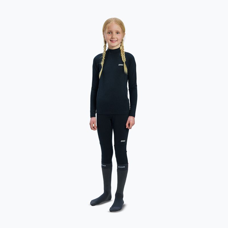 Bluza termoaktywna dziecięca POC Layer Merino Mock Neck Jersey Jr uranium black 2