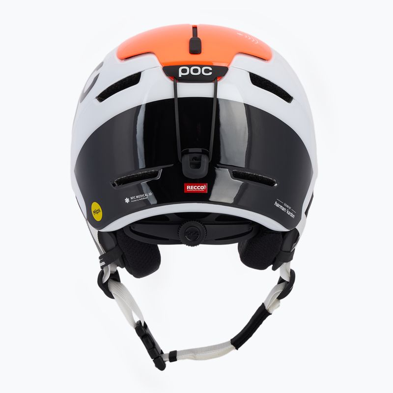 Kask narciarski z systemem audio POC Obex Connect hydrogen white/fluorescent orange avip 3