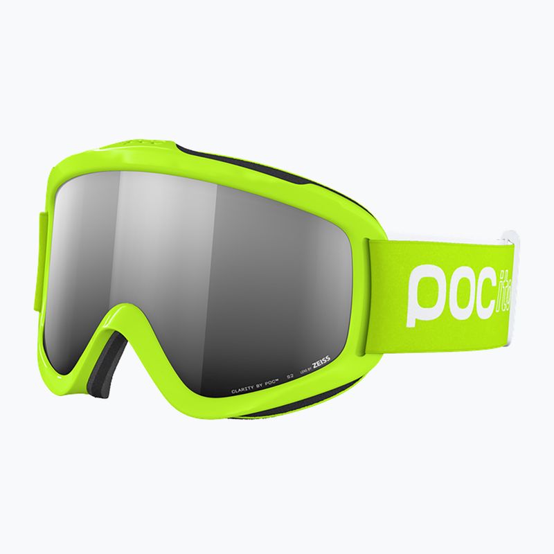 Gogle narciarskie dziecięce POC POCito Iris fluorescent yellow/green/partly sunny silver 2
