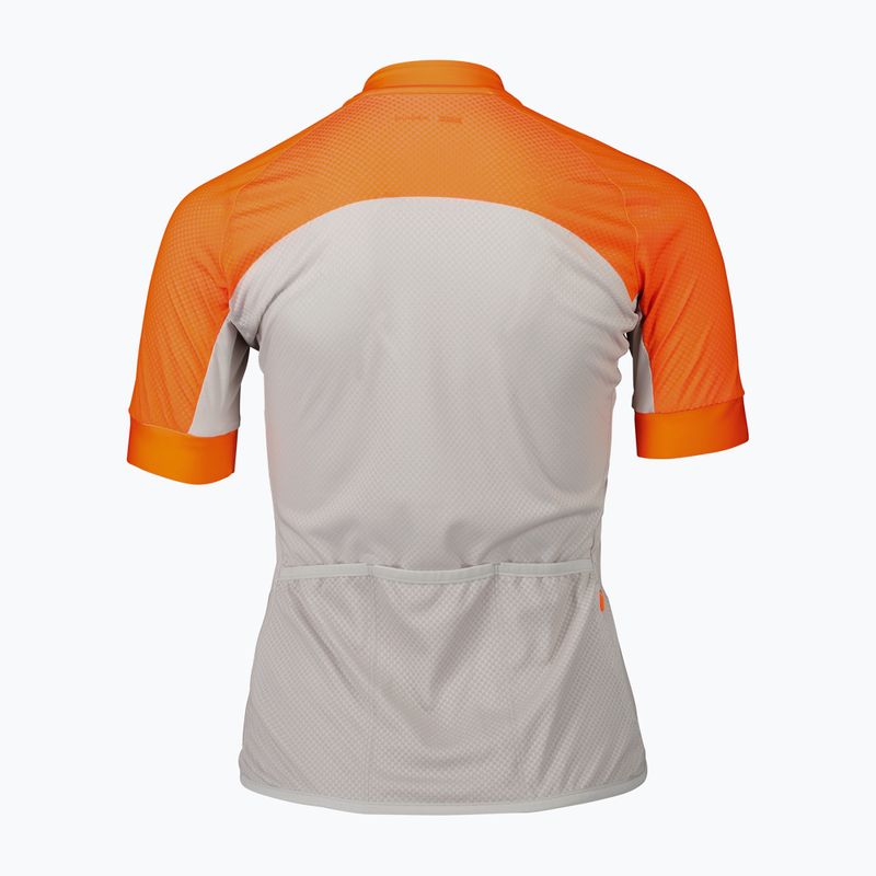 Koszulka rowerowa damska POC Essential Road Logo W zink orange/granite grey 2