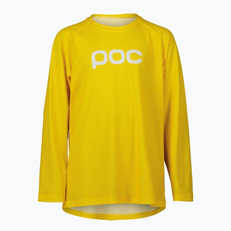 Longsleeve rowerowy dziecięcy POC Essential MTB Jr aventurine yellow