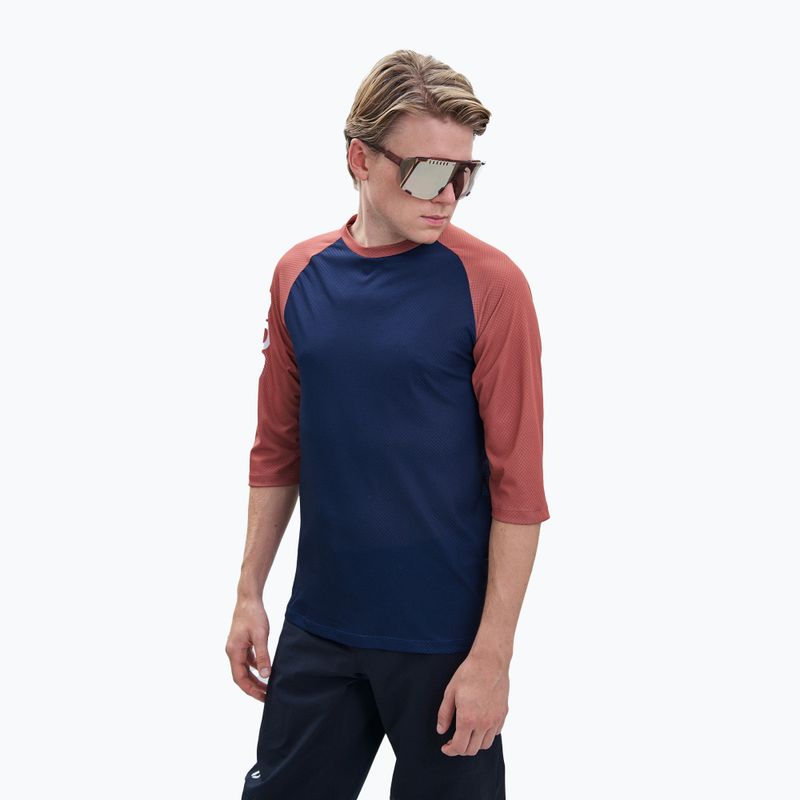 Koszulka rowerowa męska POC MTB Pure 3/4 turmaline navy/himalayan salt 2
