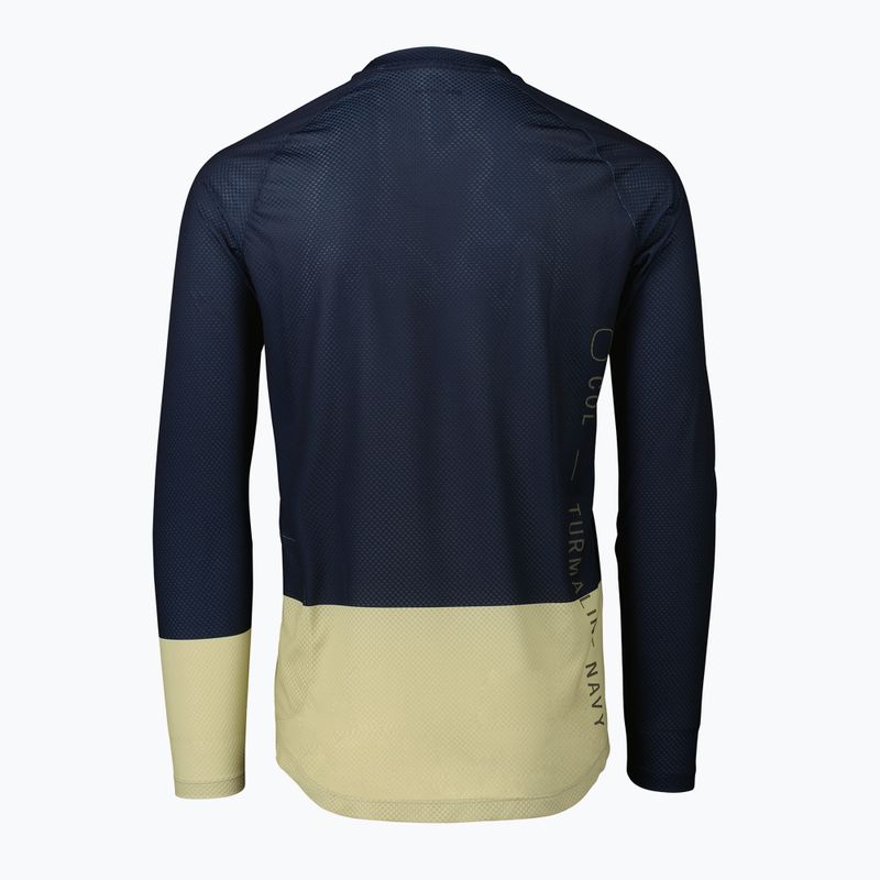 Longsleeve rowerowy męski POC MTB Pure turmaline navy/prehnite green 2