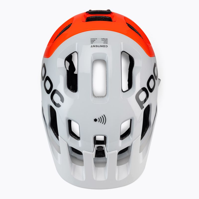 Kask rowerowy POC Tectal Race MIPS NFC hydrogen white/fluorescent orange avip 6