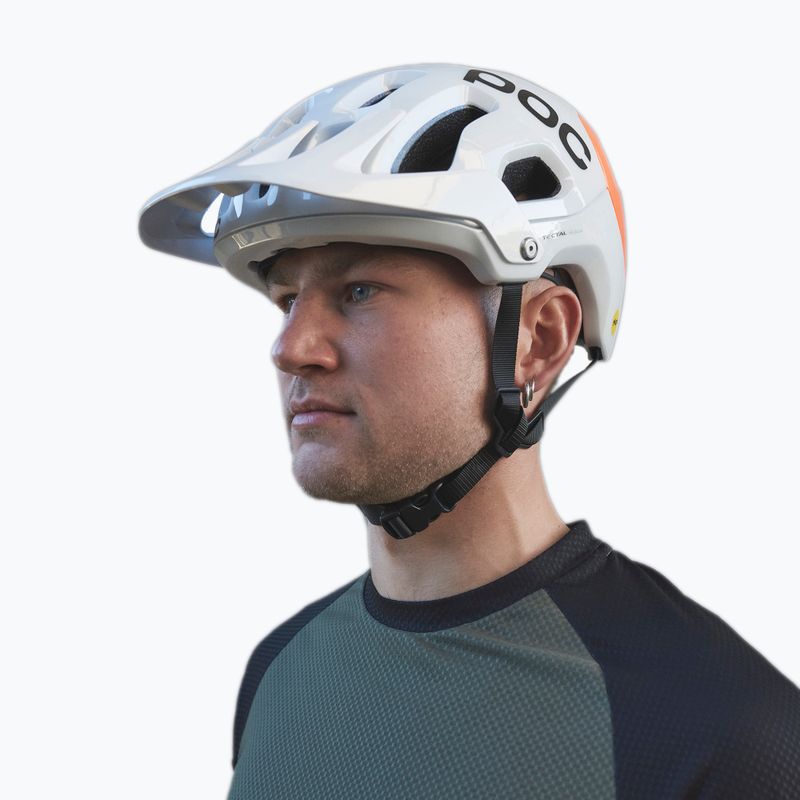 Kask rowerowy POC Tectal Race MIPS NFC hydrogen white/fluorescent orange avip 8