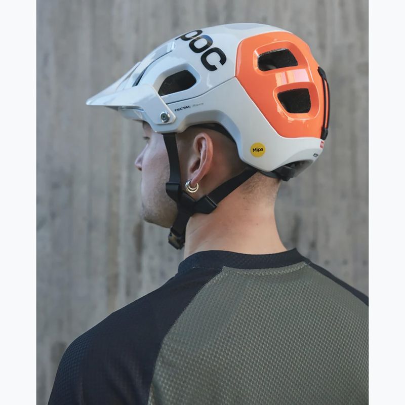 Kask rowerowy POC Tectal Race MIPS NFC hydrogen white/fluorescent orange avip 11