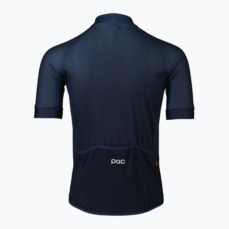 Koszulka rowerowa męska POC Essential Road Logo turmaline navy 7