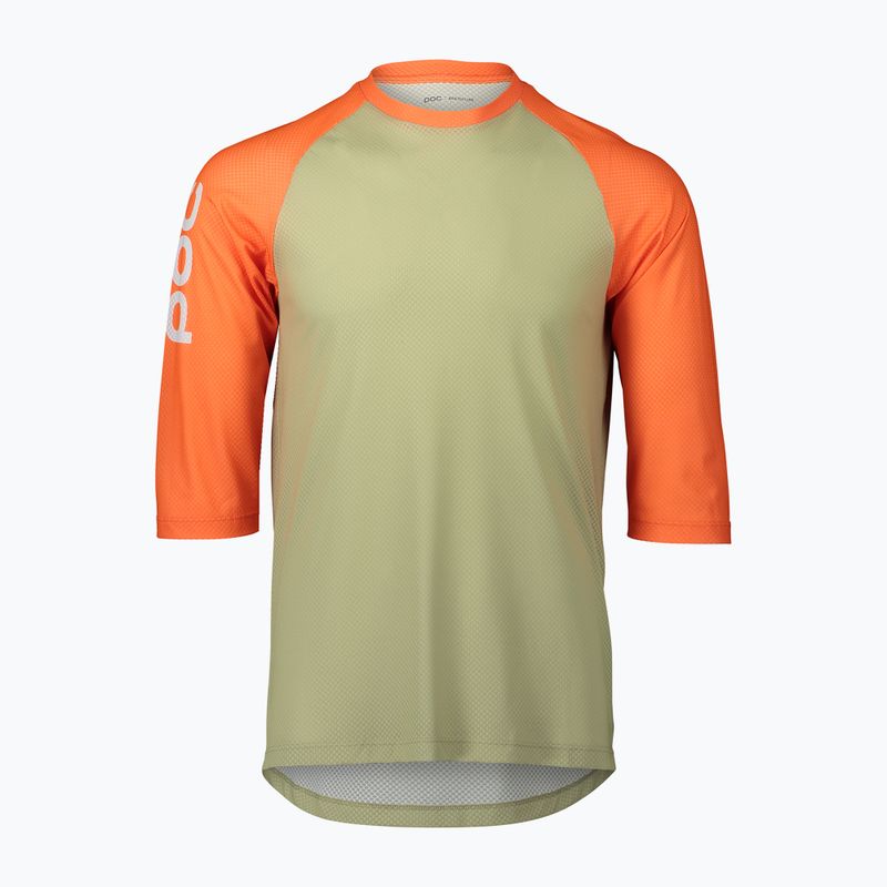Koszulka rowerowa męska POC MTB Pure 3/4 prehnite green/zink orange