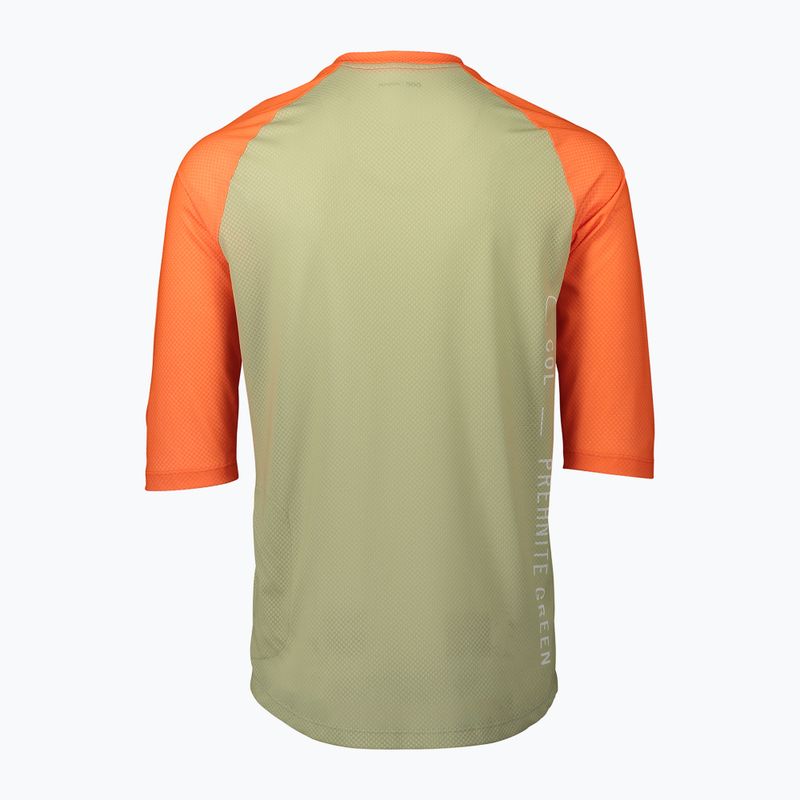 Koszulka rowerowa męska POC MTB Pure 3/4 prehnite green/zink orange 2