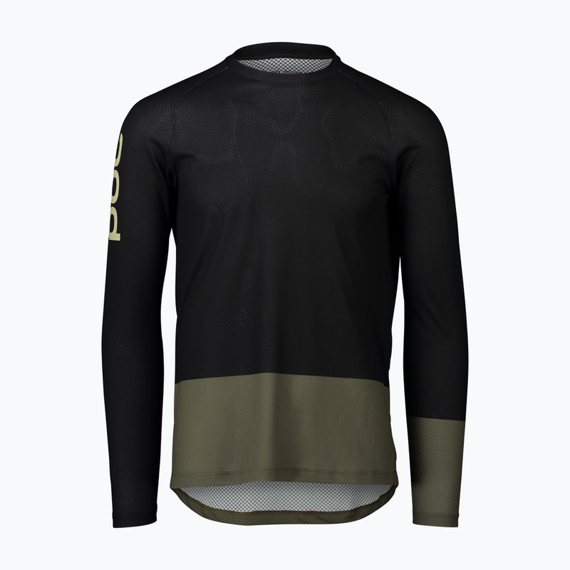 Longsleeve rowerowy męski POC MTB Pure uranium black/epidote green