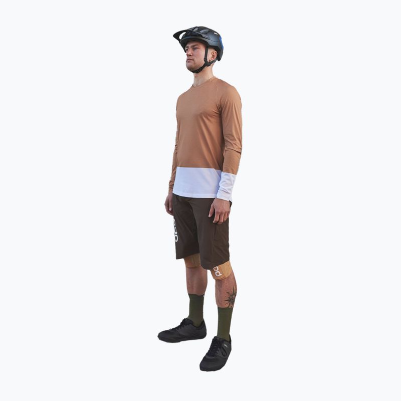 Longsleeve rowerowy męski POC MTB Pure aragonite brown/hydrogen white 2