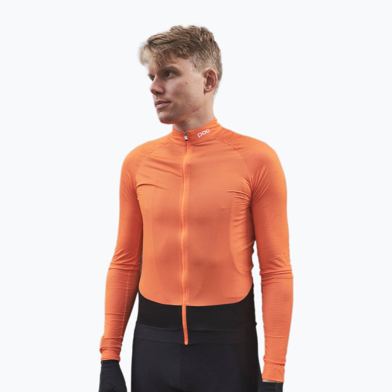 Longsleeve rowerowy męski POC Essential Road poc o zink orange