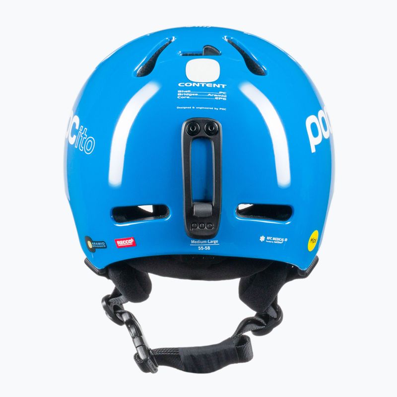 Kask narciarski dziecięcy POC Pocito Fornix MIPS Jr fluorescent blue 3