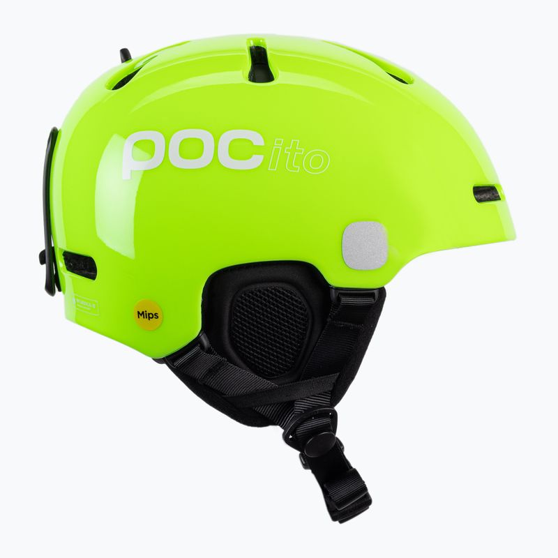 Kask narciarski dziecięcy POC POCito Fornix MIPS fluorescent yellow/green 4