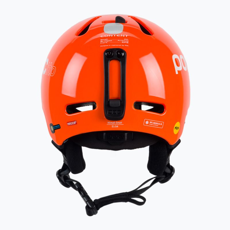 Kask narciarski dziecięcy POC POCito Fornix MIPS fluorescent orange 3