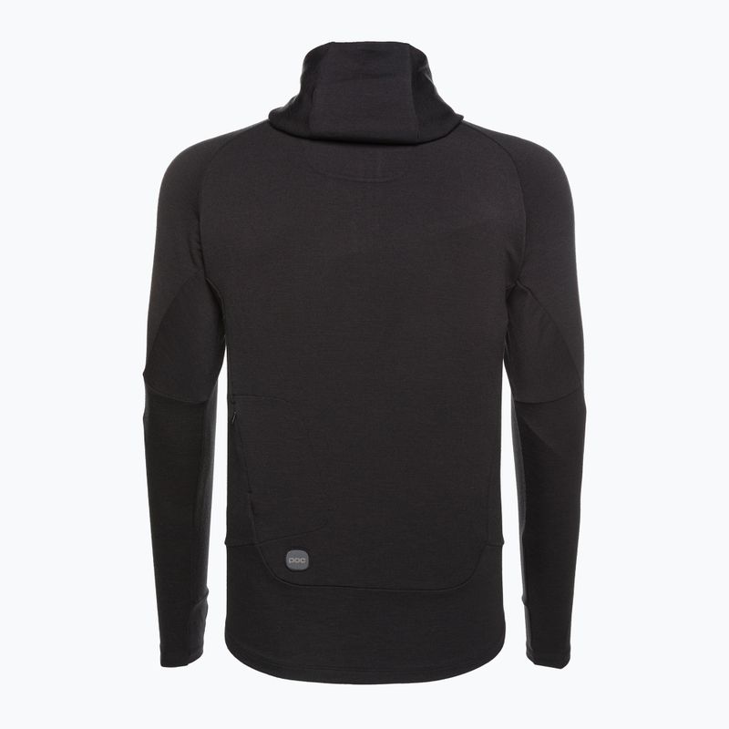 Bluza męska POC Merino Zip Hood uranium black 3