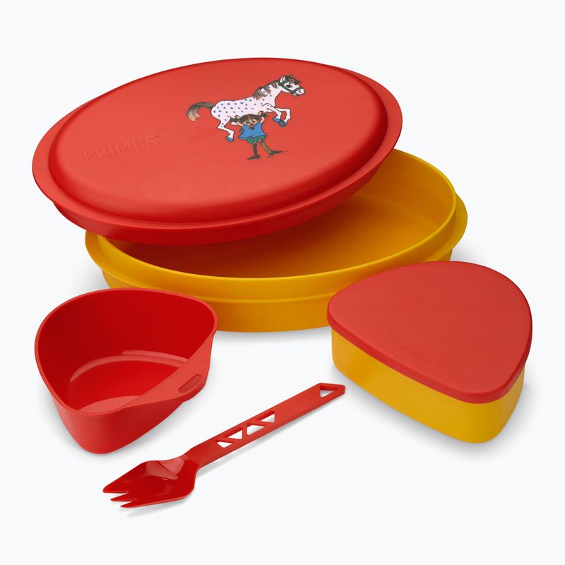 Zestaw naczyń turystycznych Primus Meal Set Pippi red 2