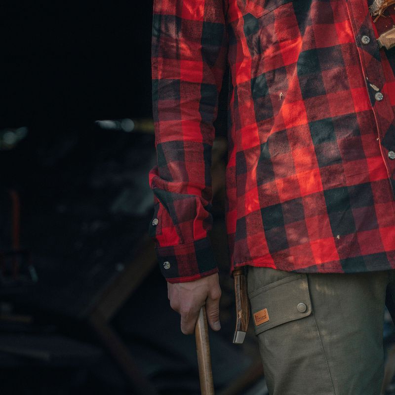 Koszula męska Pinewood Lumbo red/black 3