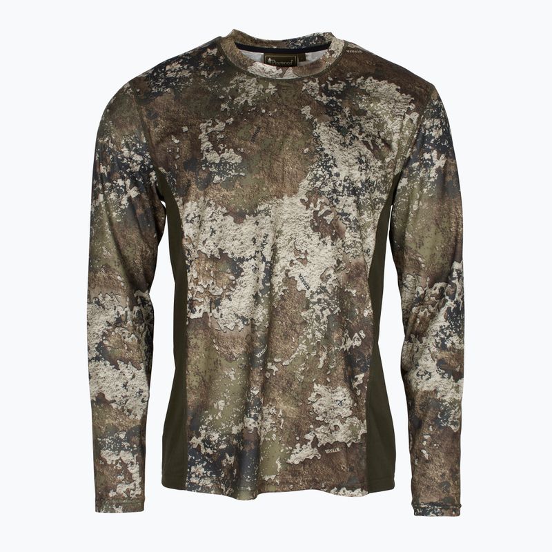 Bluza termoaktywna męska Pinewood Abisko Merino Base Layer Half Zip d.mossgreen 3