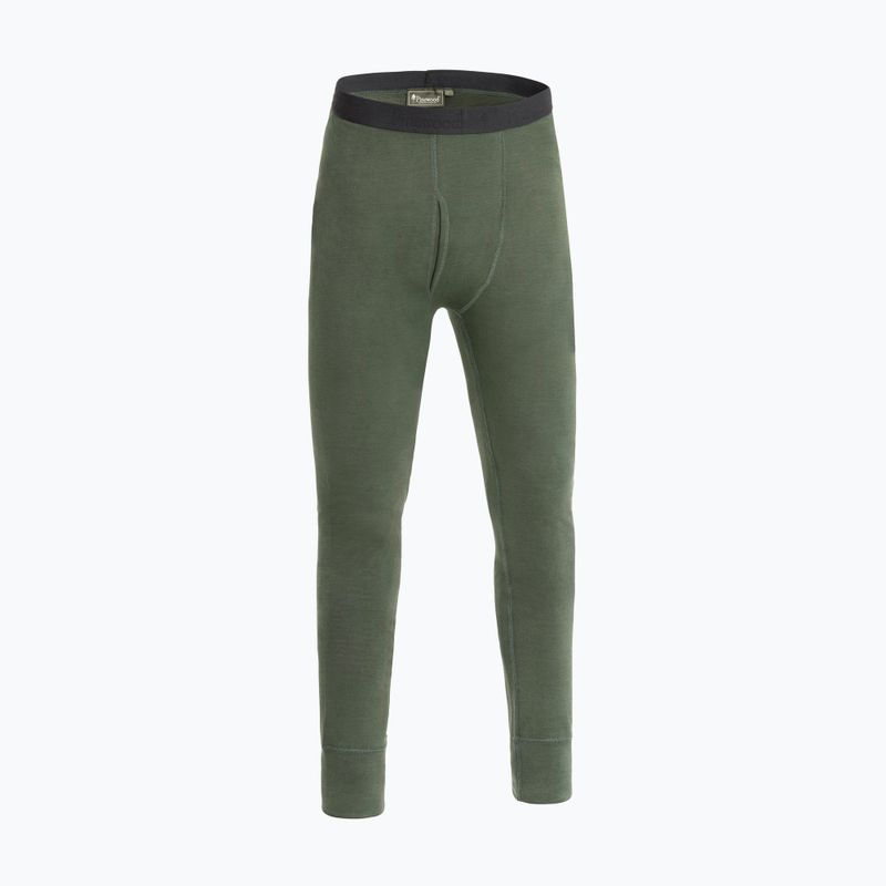 Spodnie termoaktywne męskie Pinewood Abisko Merino Base Layer d.mossgreen