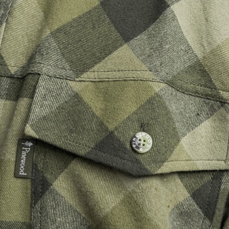 Koszula męska Pinewood Lumbo olive/suede brown 4