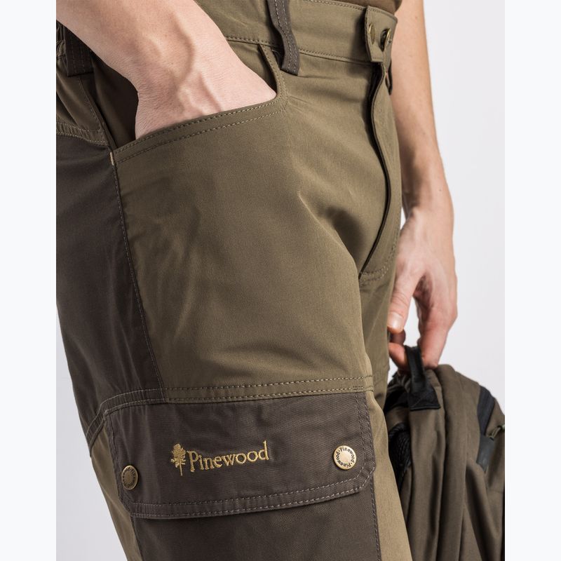 Spodnki trekkingowe męskie Pinewood Finnveden Trail Hybrid earthbrown/d.olive 5