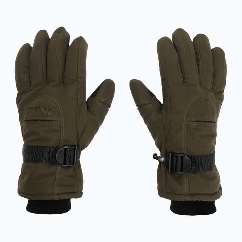 Rękawiczki trekkingowe męskie Pinewood Membrane Glove moss green 2
