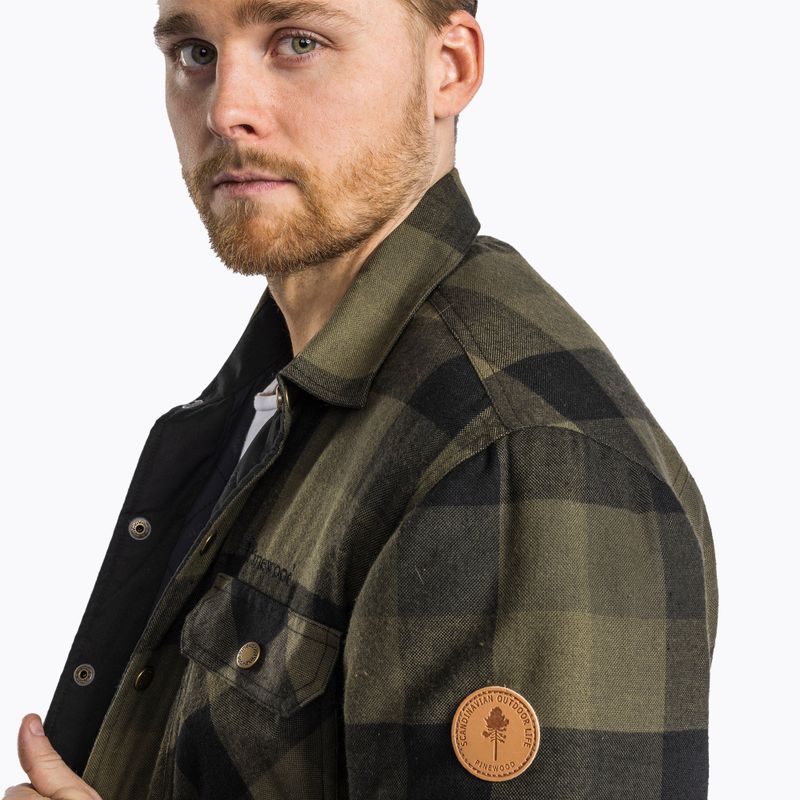 Koszula męska Pinewood Canada Classic 2.0 green/black 4