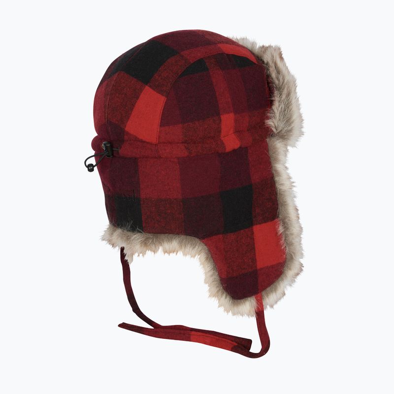 Czapka zimowa Pinewood Classic Checked Fur red / black 2