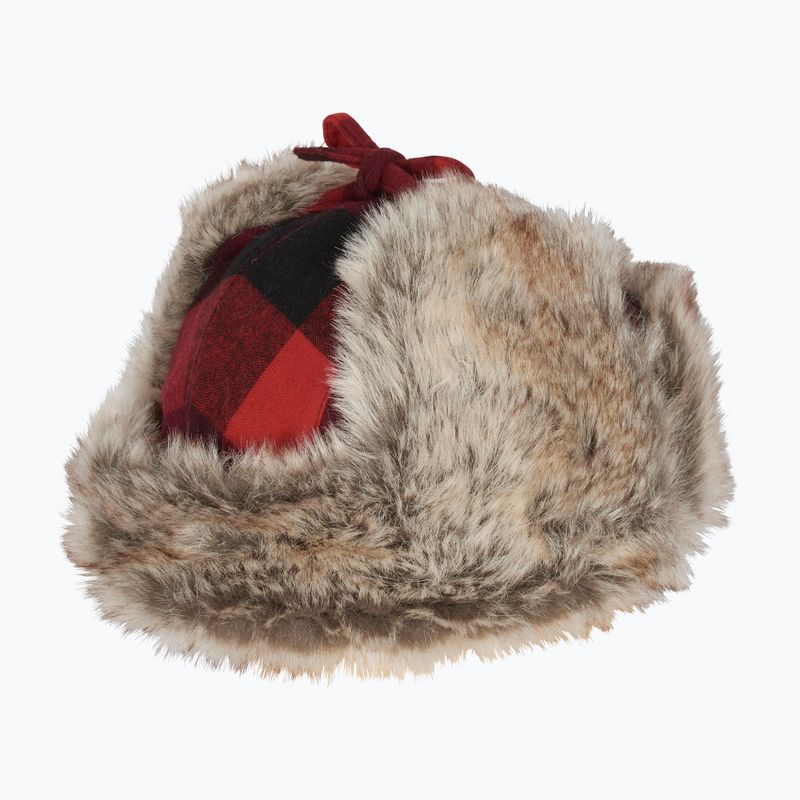 Czapka zimowa Pinewood Classic Checked Fur red / black 4