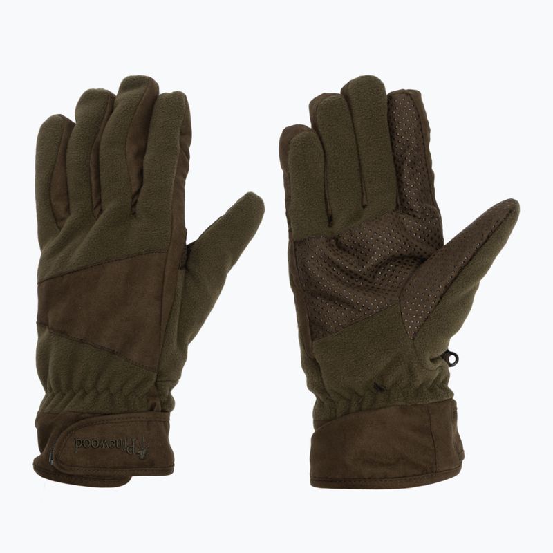 Rękawiczki męskie Pinewood Småland Hunters Extreme Fleece h.brown/suede brown