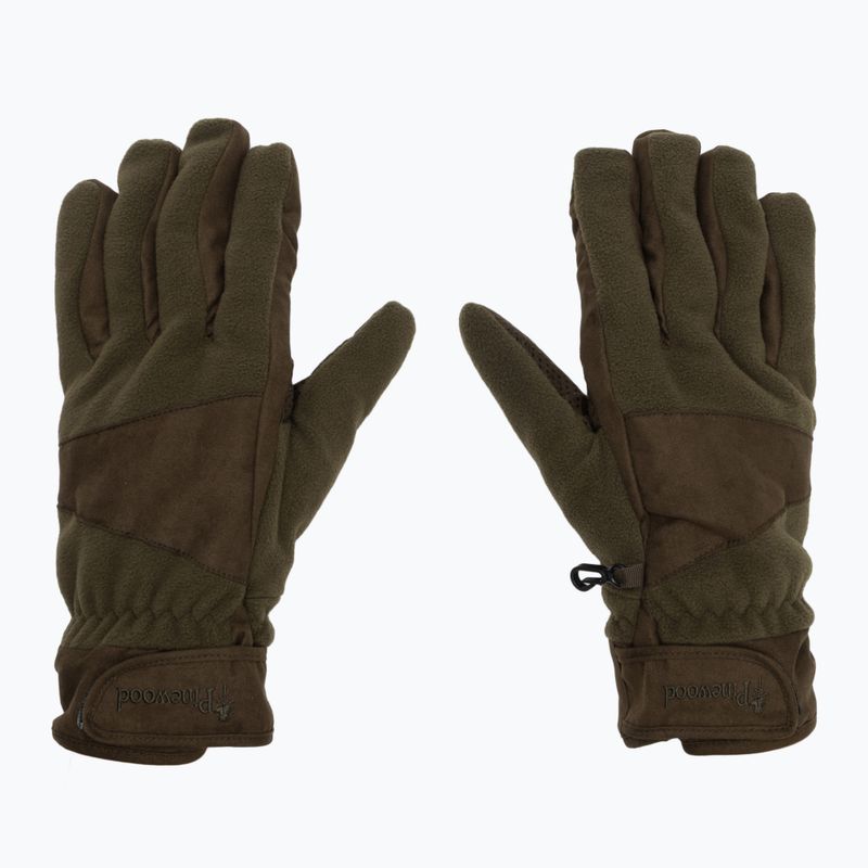 Rękawiczki męskie Pinewood Småland Hunters Extreme Fleece h.brown/suede brown 2