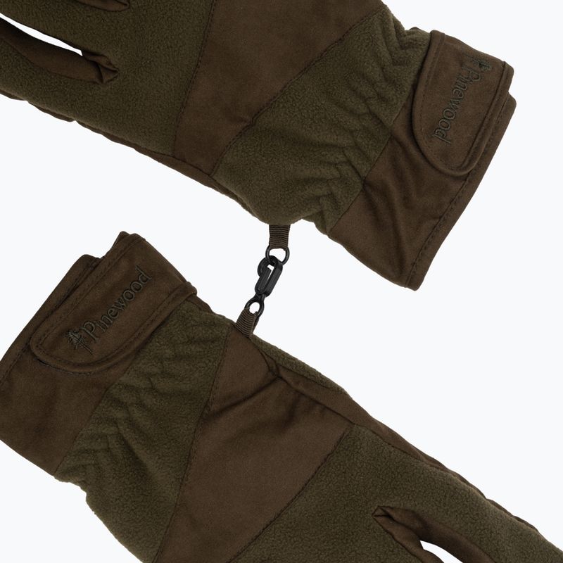 Rękawiczki męskie Pinewood Småland Hunters Extreme Fleece h.brown/suede brown 4