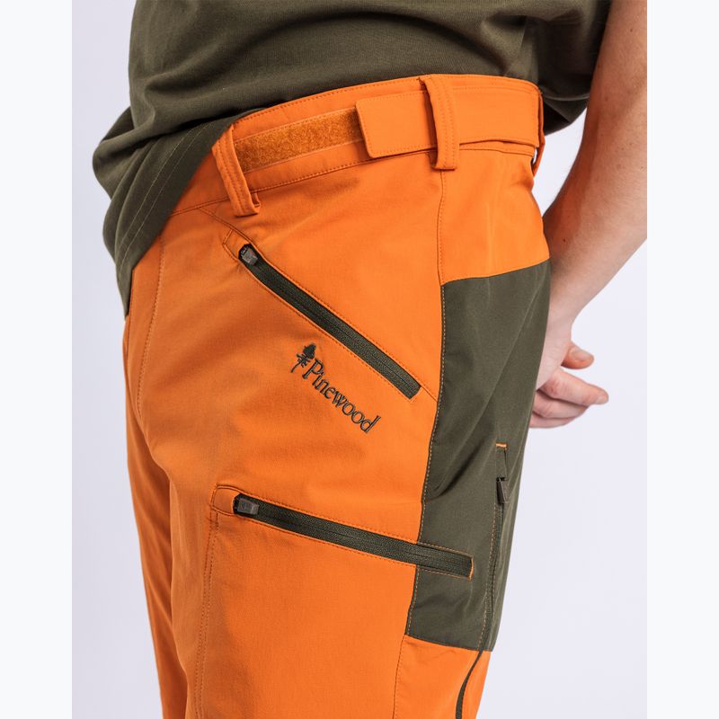 Spodnie z membraną męskie Pinewood Abisko b.orange/mossgreen 4