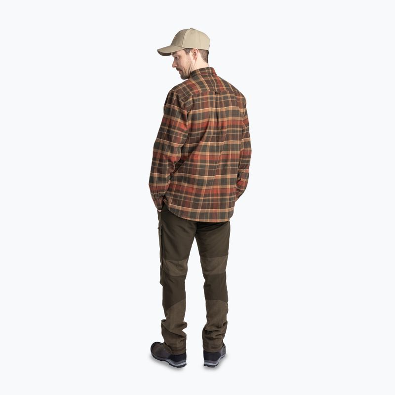 Koszula męska Pinewood Prestwick Exclusive d.green/terracotta 4