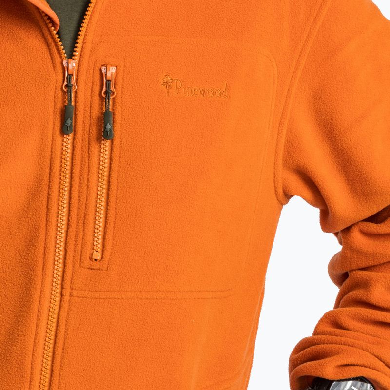 Bluza trekkingowa męska Pinewood Finnveden Fleece burned orange 6
