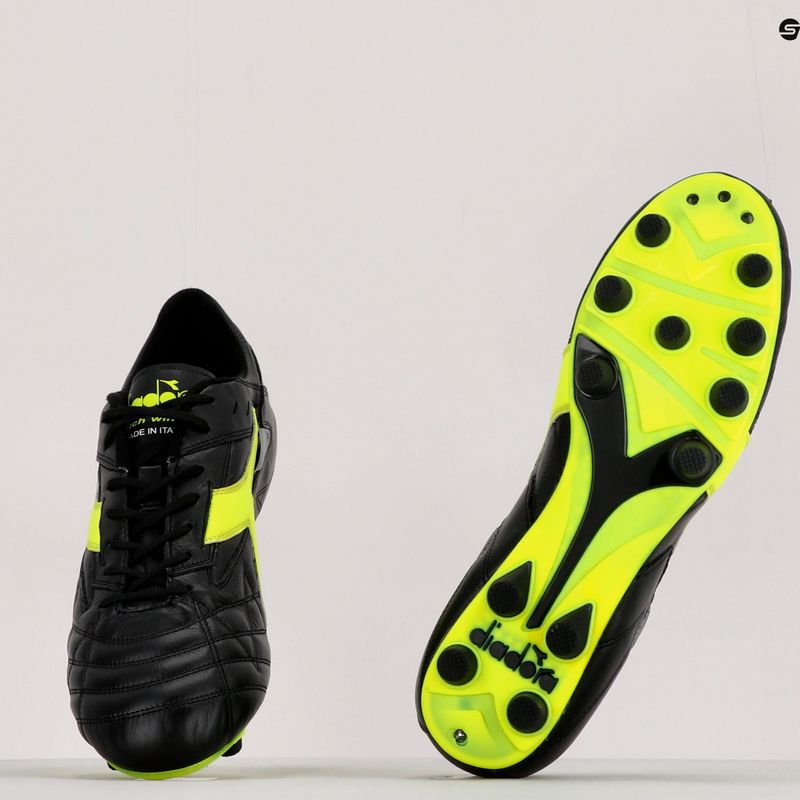 Buty piłkarskie męskie Diadora Match Winner RB Italy LT MDPU czarno-zielone DD-101.172363-C0004 11