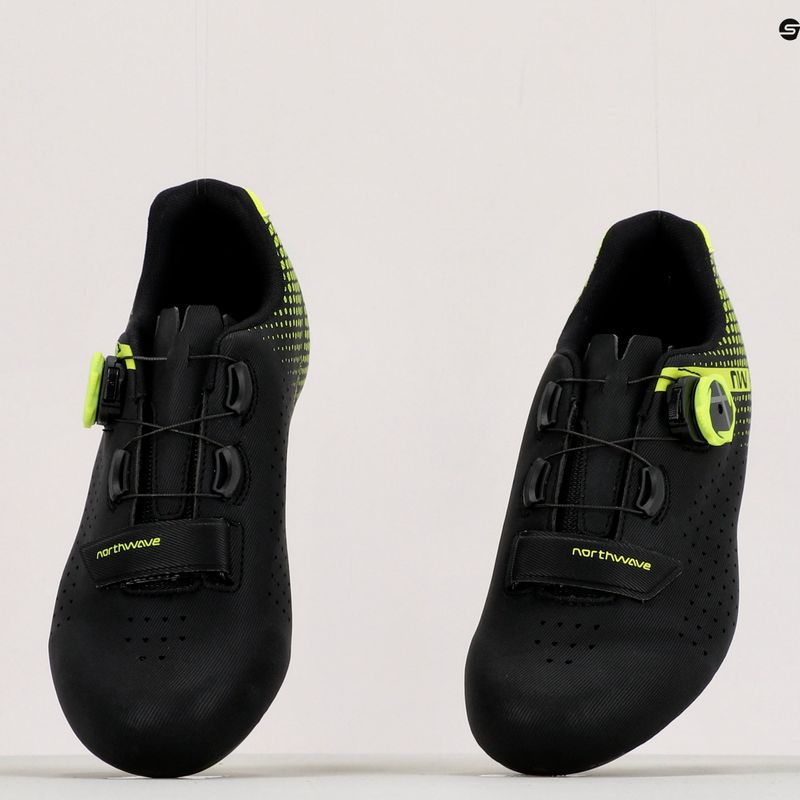 Buty szosowe męskie Northwave Core Plus 2 black/yellow fluo 12