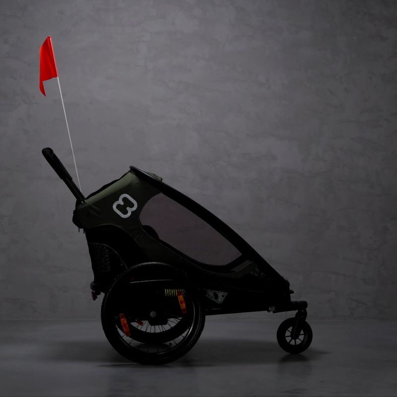 Przyczepka rowerowa Hamax Outback One zielona/czarna 10