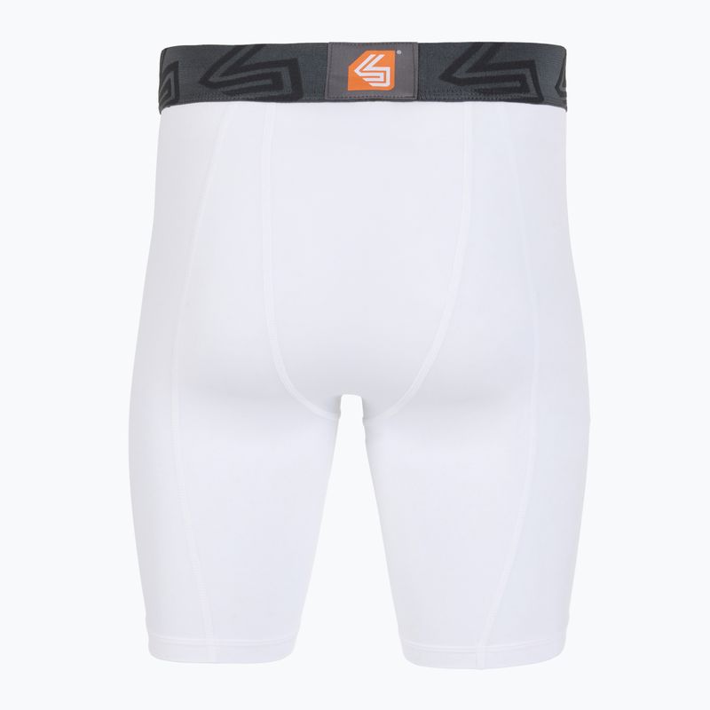 Spodenki kompresyjne z ochraniaczem krocza Shock Doctor Compression biały 2